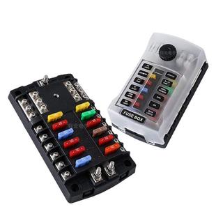 1保2路汽保险丝盒负极双正极汽车中号插片车险丝高盖保带险PNZ丝