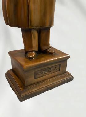 站挥手电毛爷爷铜像工艺品摆件客厅视玄立关装898饰品柜装饰摆