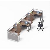 办厂家直供公桌职员桌由财务桌屏AL 36512工风作位时尚 美观自组合