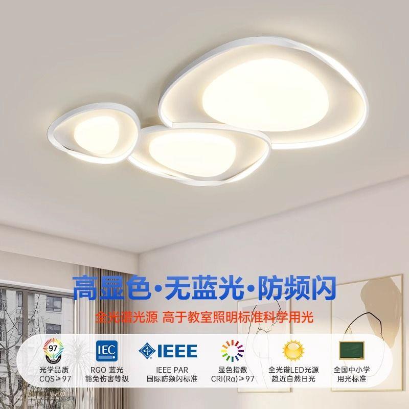 鹅卵石客PKY厅主灯现代简约吸气顶灯2502年新款大谱护眼LED全光灯