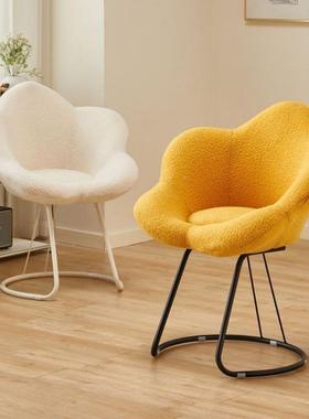 化妆椅女生子卧室现代梳妆台椅餐网红小胖椅主卧美化妆凳椅金VSJ