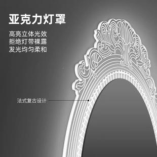 防雾触摸智能浴135 法暮镜卧室亚光克力轻奢梳镜妆台化妆镜带灯式