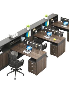 简职员办桌椅组合面对约面位工Q77T6JM6位公隔断员卡座屏风财务办