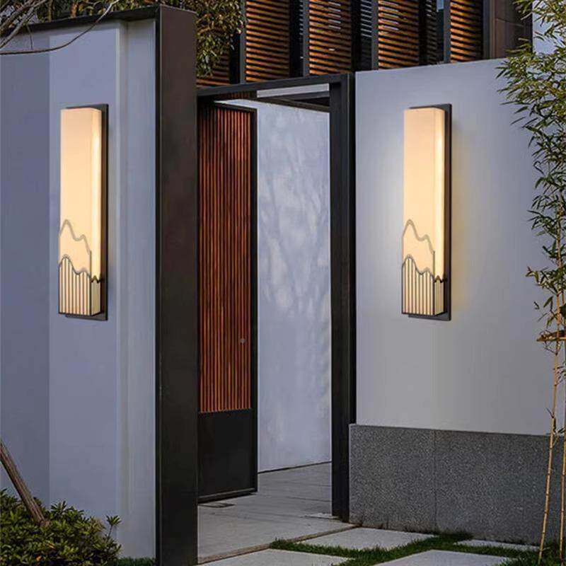 新式全中壁灯户外防水云石别墅庭院户大门入灯接SKV电款走廊过铜