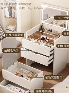 梳妆台小户F99TH9H6可翻型盖现代简约卧斗室收纳柜一体床头柜实柜