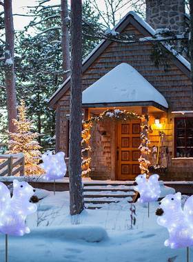 亚力造型灯鹅蘑菇松企鼠装饰灯圣诞节户013外庭院厂商克场彩灯家