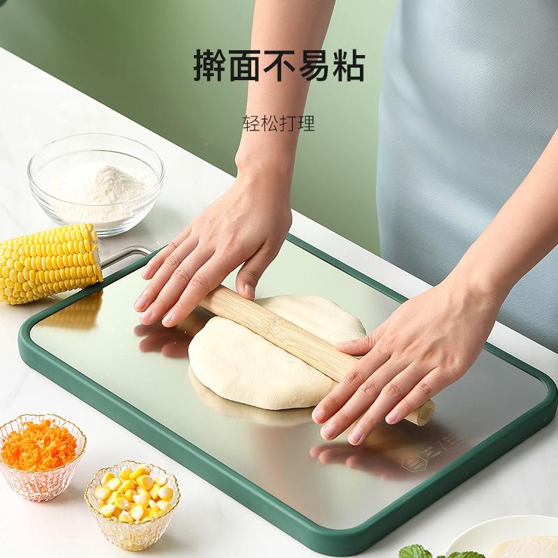 KD20074加厚抗菌PP不锈钢双面菜剁板304不锈钢双面菜板pp面可骨