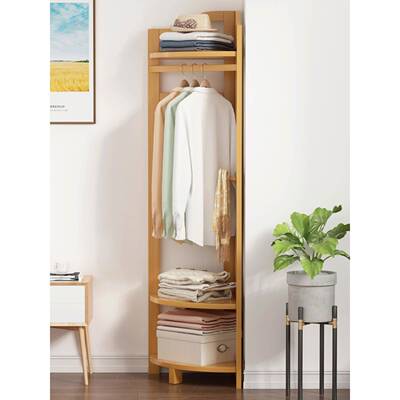 实木省简易衣柜卧室置转角衣架放落间地挂衣架A帽多9功能衣服9931