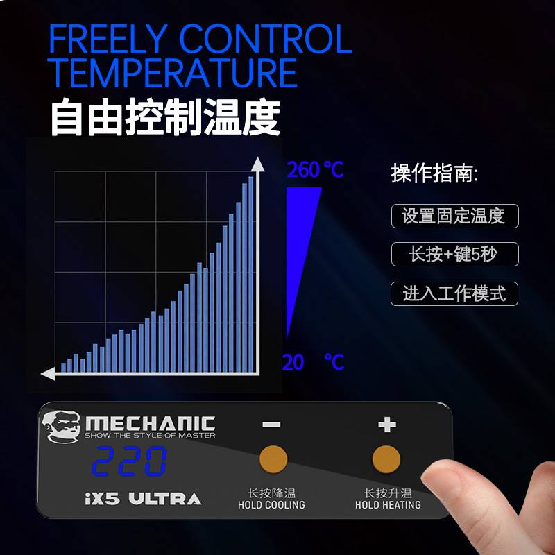 维修佬通用预热加热平台突破iX5Ultra分层贴合植锡除胶通用加热台