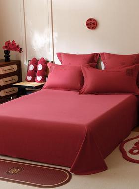 婚庆套四件红色1系结婚00S纯百棉浪漫囍嫁喜被SY454408套送新人婚