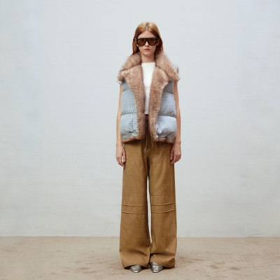 【明星同款】YANGYUQING设计师品牌两面穿毛绒羽绒马甲25AW