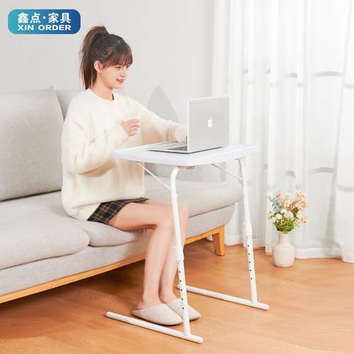 可移动升降床边桌简易书桌家用学生床上折叠角落电脑桌懒人小桌子