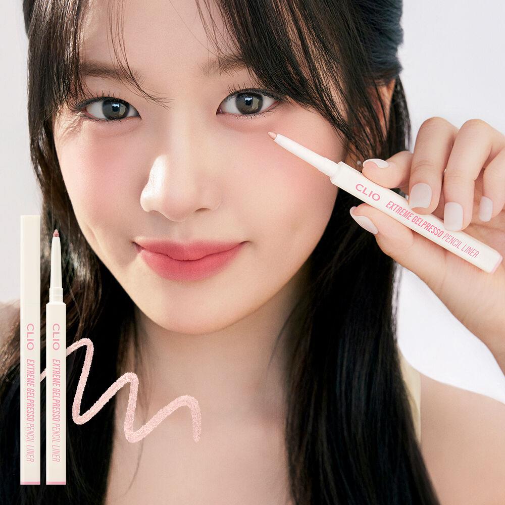 韩国clio珂莱欧眼线胶笔方管新款卧蚕笔提亮下至珠光粉色眼线笔女