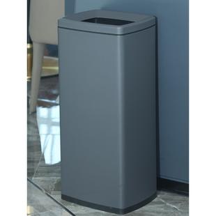 卫生间废纸收纳桶不锈钢垃圾桶大容量走廊楼道敞口无盖直投果皮筒