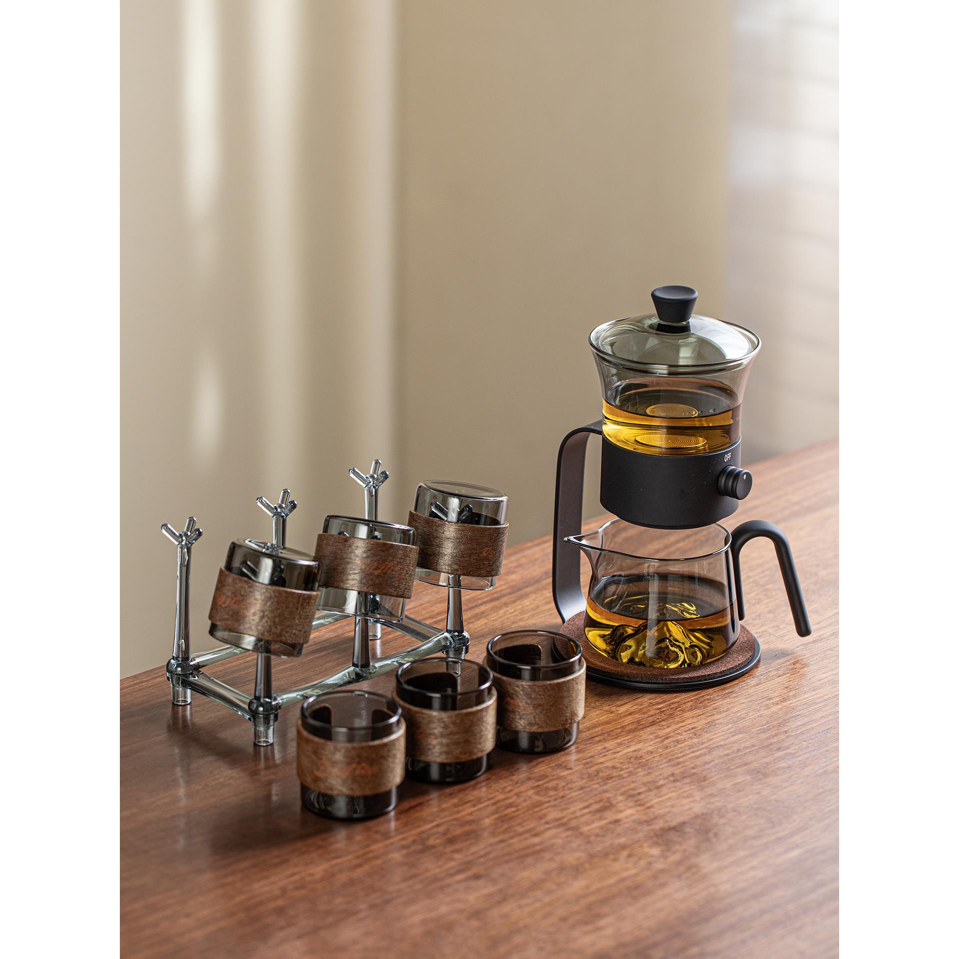 玻璃尖山自动懒人泡茶神器家用功夫茶套装无障碍豪华高端2025新款