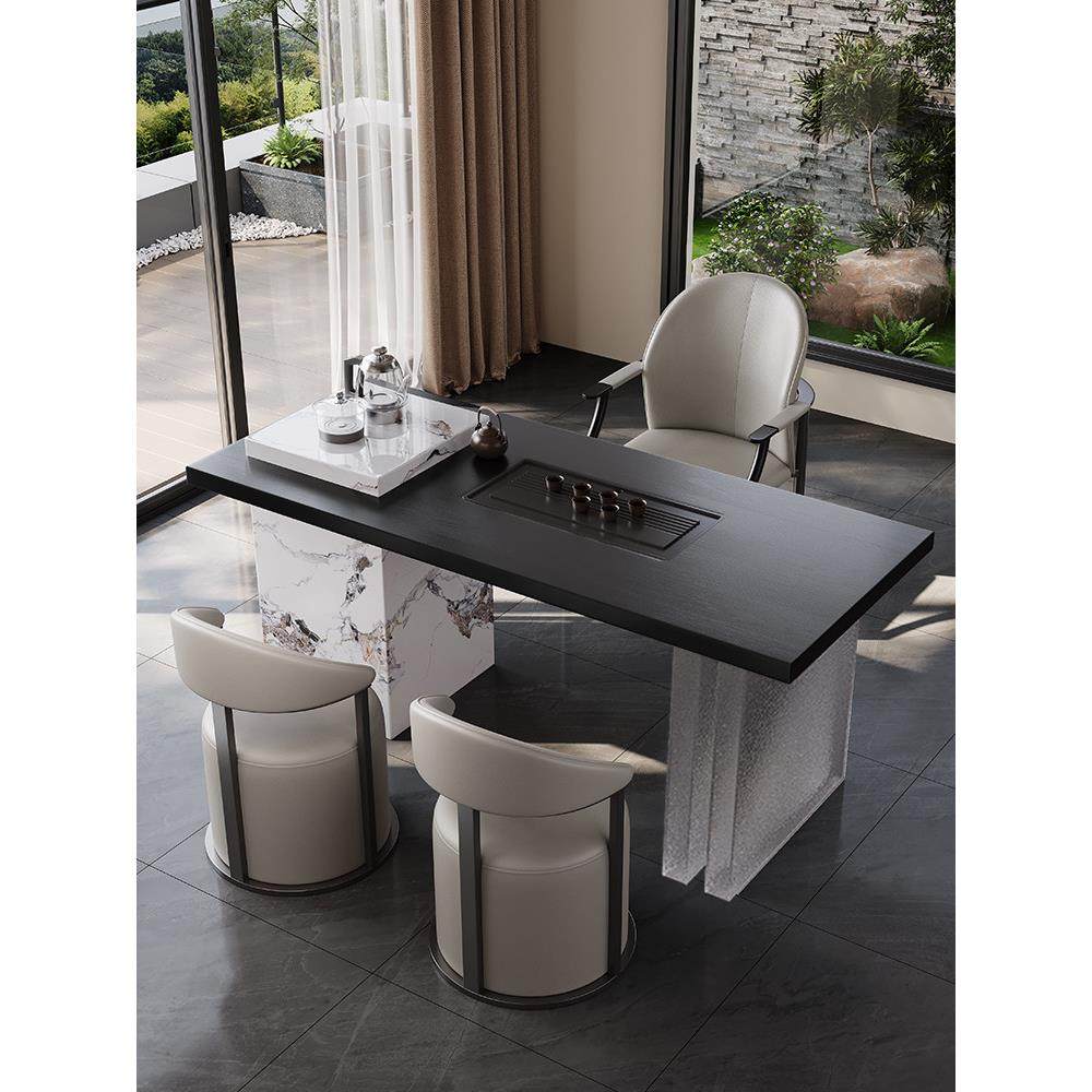 轻奢岩板阳台茶桌椅组合意式简约办公室茶几家用小户型泡茶台一体,住宅家具,家用茶台/茶桌,淘宝优惠券,粉丝福利购,淘宝优惠卷