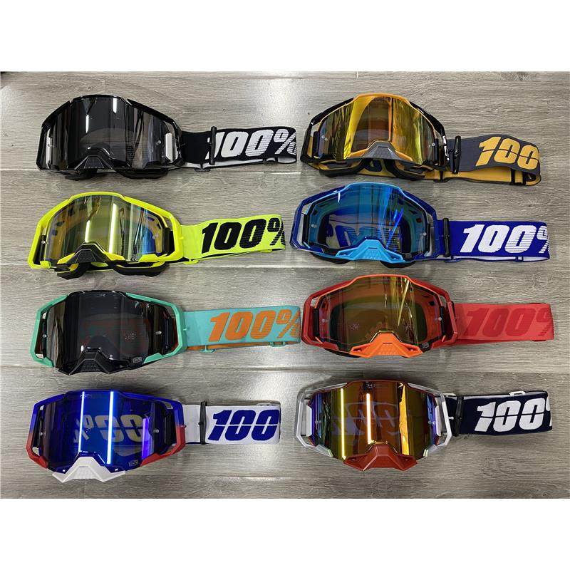 100% HIPER 山地车越野摩托速降风镜 防风防尘 速降DH全盔眼镜