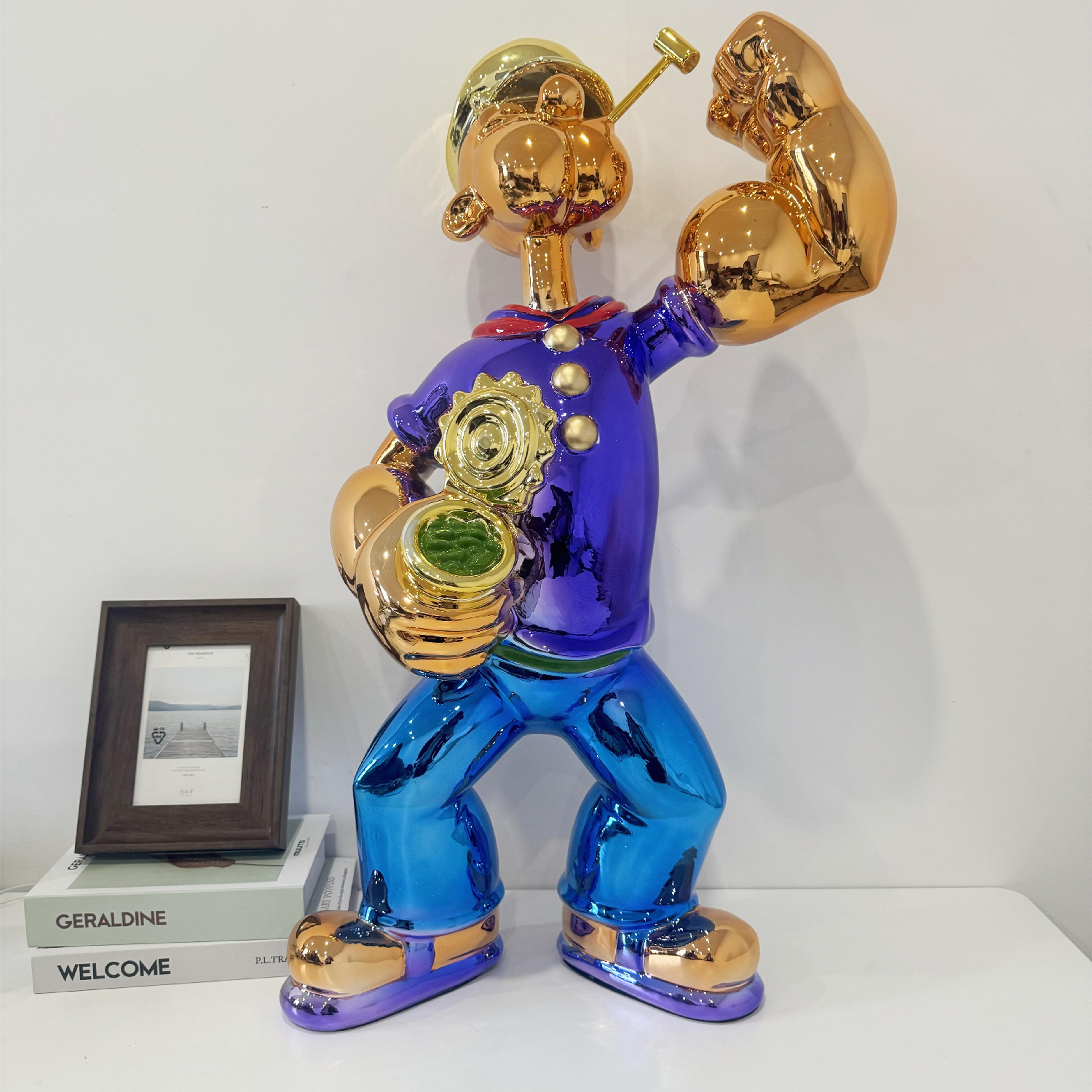 大力神水手玻璃纤维电镀软装饰卡通人物模型装饰创意摄影商业美女