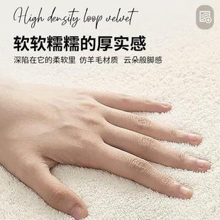 高颜值羊羔绒圆形客厅地毯圆形地垫简约加厚茶几地垫简约轻奢地毯