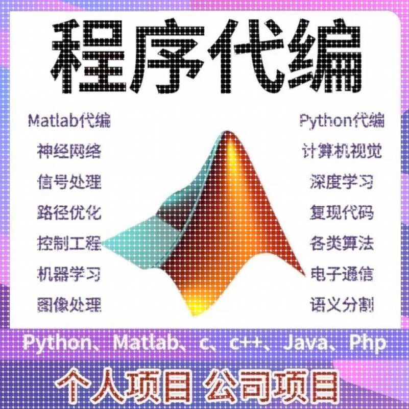matlab代编程序python代码深度机器学习图像信号处理算法通信彷真