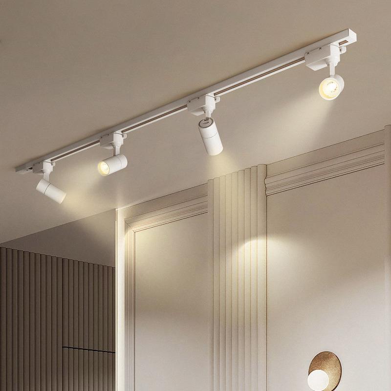 客厅滑动轨道灯长条背景墙投光无主灯明装服装店展厅LED射灯超亮
