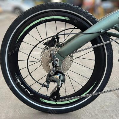 适用折叠自行车20寸轮组贴纸大行P10单车轮圈刀圈装饰警示反光贴