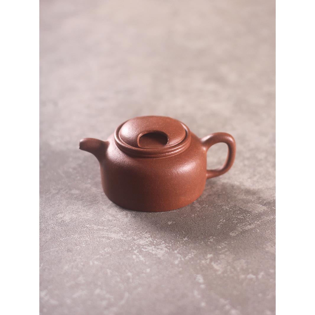 砂训练红坡粘土纯手工紫砂茶壶牛盖莲子180Cc推球孔紫砂茶壶茶具
