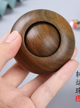 一体成型天然绿檀木雕刻转运珠时来转运手把件老人解闷神器解压