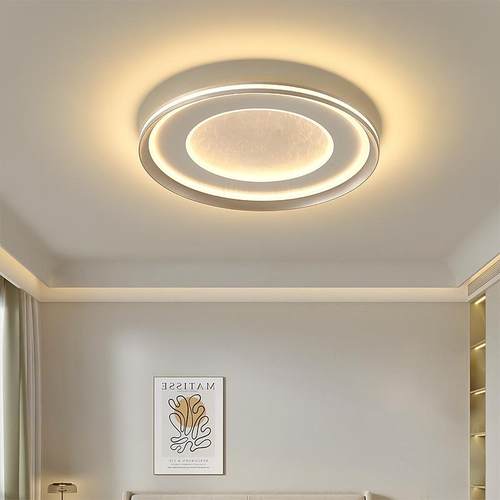 意式轻奢吸顶灯云雾卧室房间护眼圆灯极简主卧新款高端轻奢LED灯