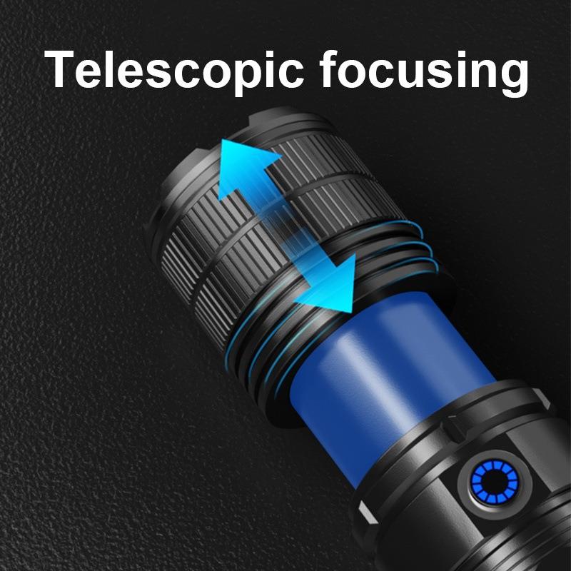 Outdoor flashlight bright zoom long range patrol work light