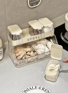 调料盒家用厨房高端2025新款分格调料罐壁挂防潮密封调味料置物架