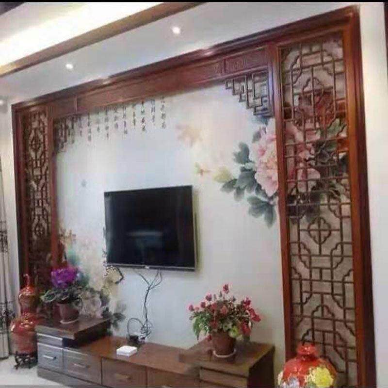 东阳木雕实木花格背景墙挂落格栅镂空彷古门窗中式隔断屏风落地罩