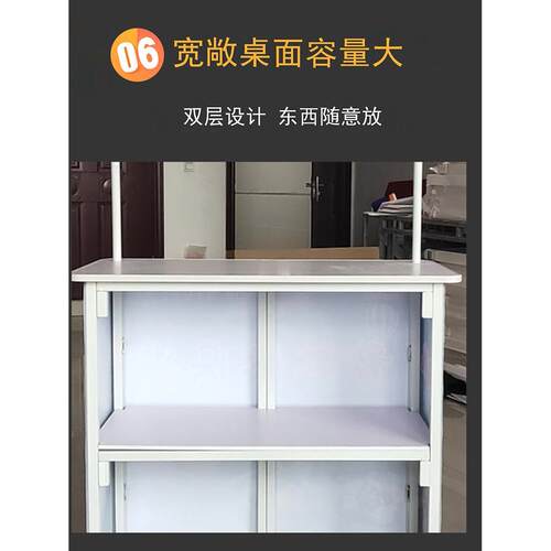 促销台展示架折叠便携式广告宣传试吃台超市小推车摆地摊地推桌子