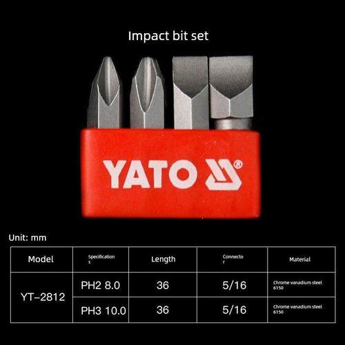 德国进口十字钻头套装Crv工业级手钻防滑高精度电动钻头套装