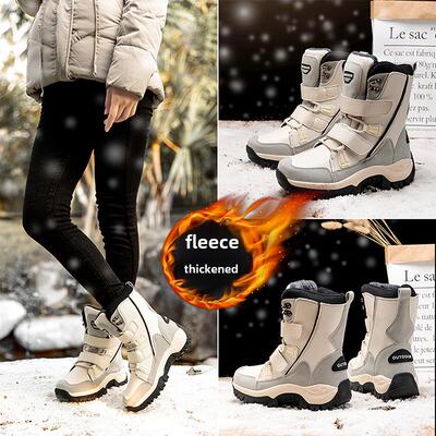 冬季女靴羊毛衬里到Heattech东北棉鞋户外滑雪登山靴冬季防水防滑