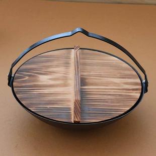 传统吊锅铸铁锅具吊架火锅炉具干锅农家乐地锅炭盆锅柴火灶炖锅子