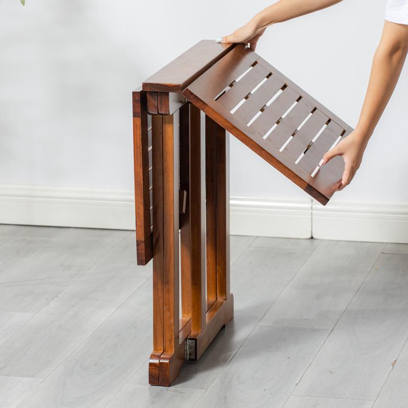 折叠桌子餐桌家用小户型可携式轻便收纳全实木户外桌椅阳台露台庭