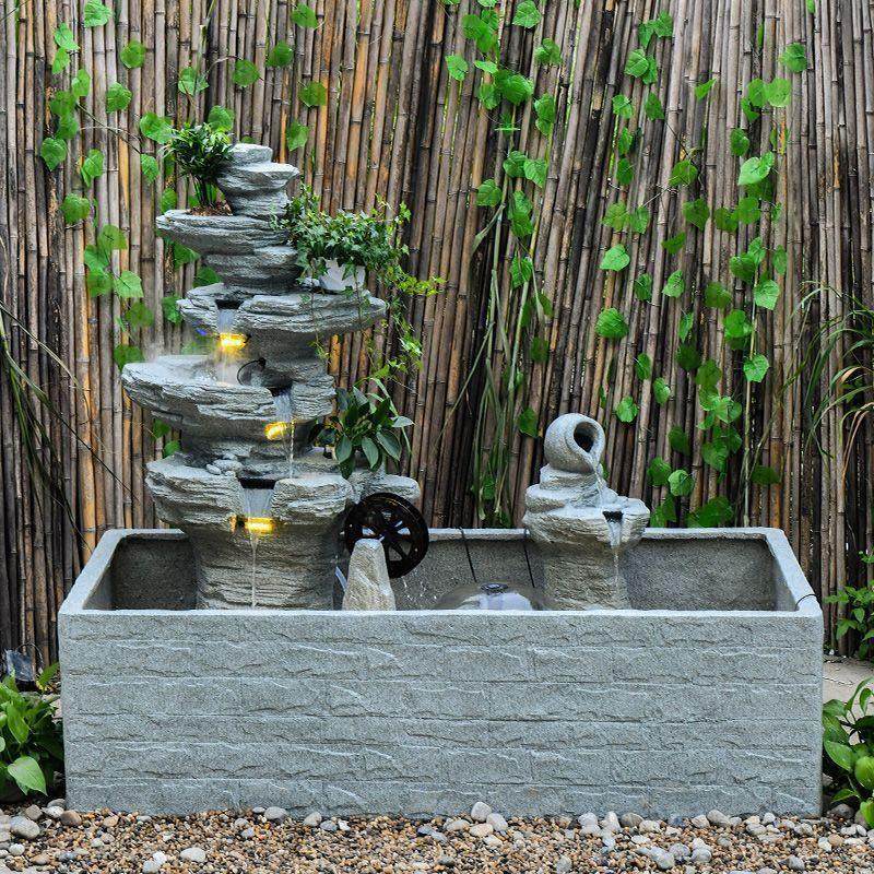 田园鱼池造景公司大堂喷泉摆件庭院布置花园装饰阳台别墅假山流水,家居饰品,户外/庭院摆件,淘宝优惠券,粉丝福利购,淘宝优惠卷