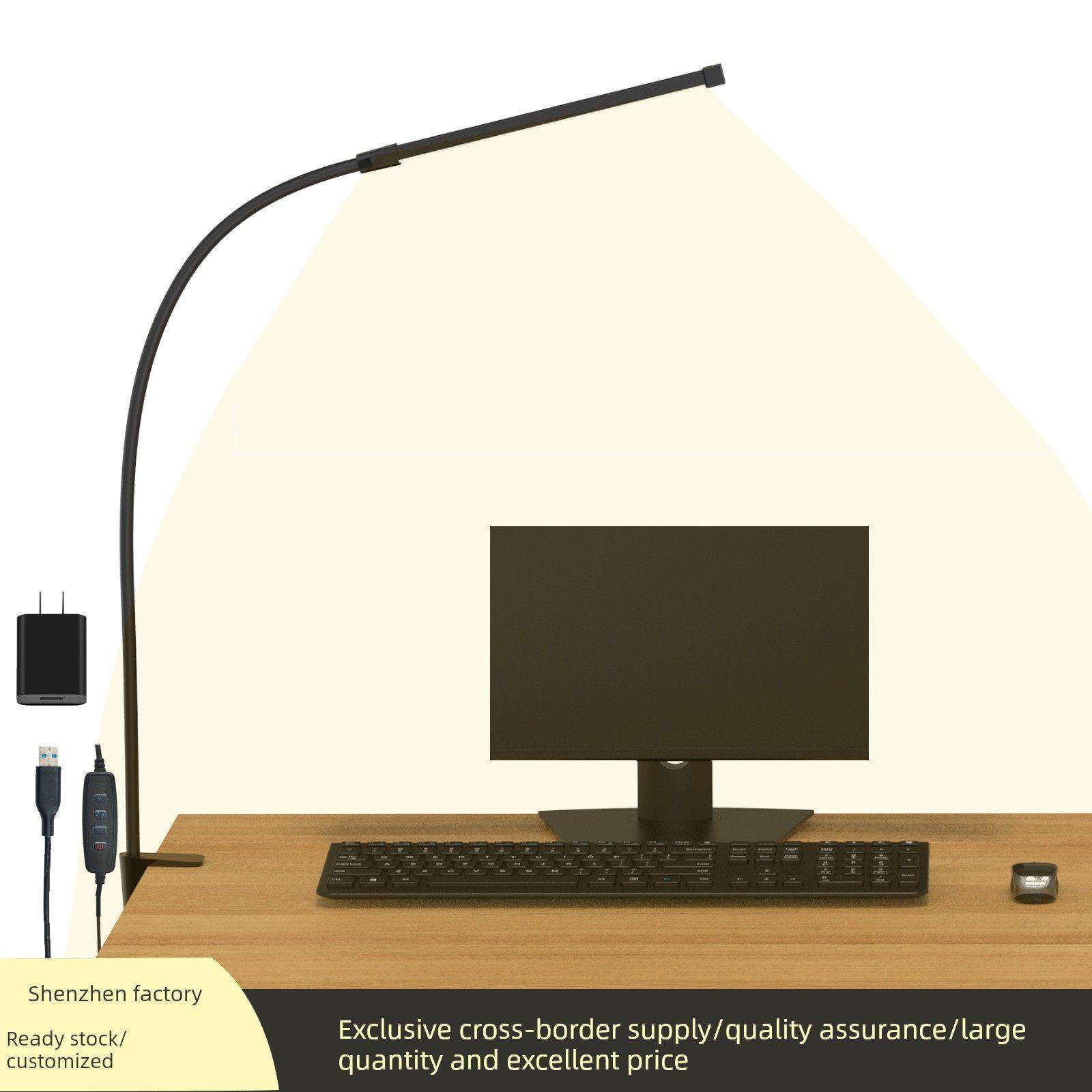 Led工作台灯超亮护眼折叠夹式工厂办公桌专用电脑屏幕灯