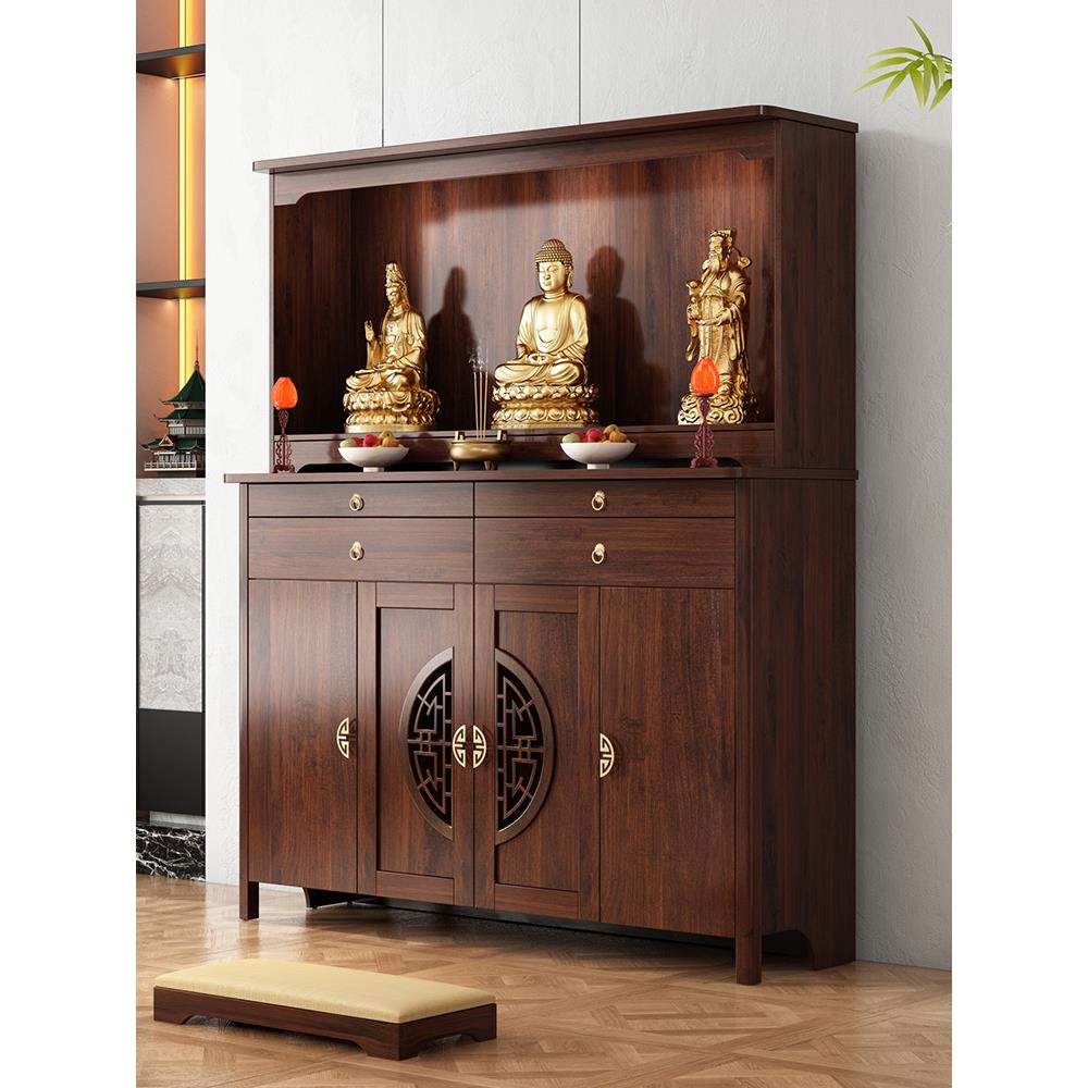 实木佛龛立柜佛柜新中式供台家用财神爷供奉桌佛台神龛神台香案柜