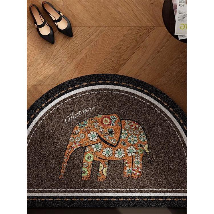 法式玄关入户门丝圈地垫进门脚垫半圆形防滑耐脏地毯家用门口垫子