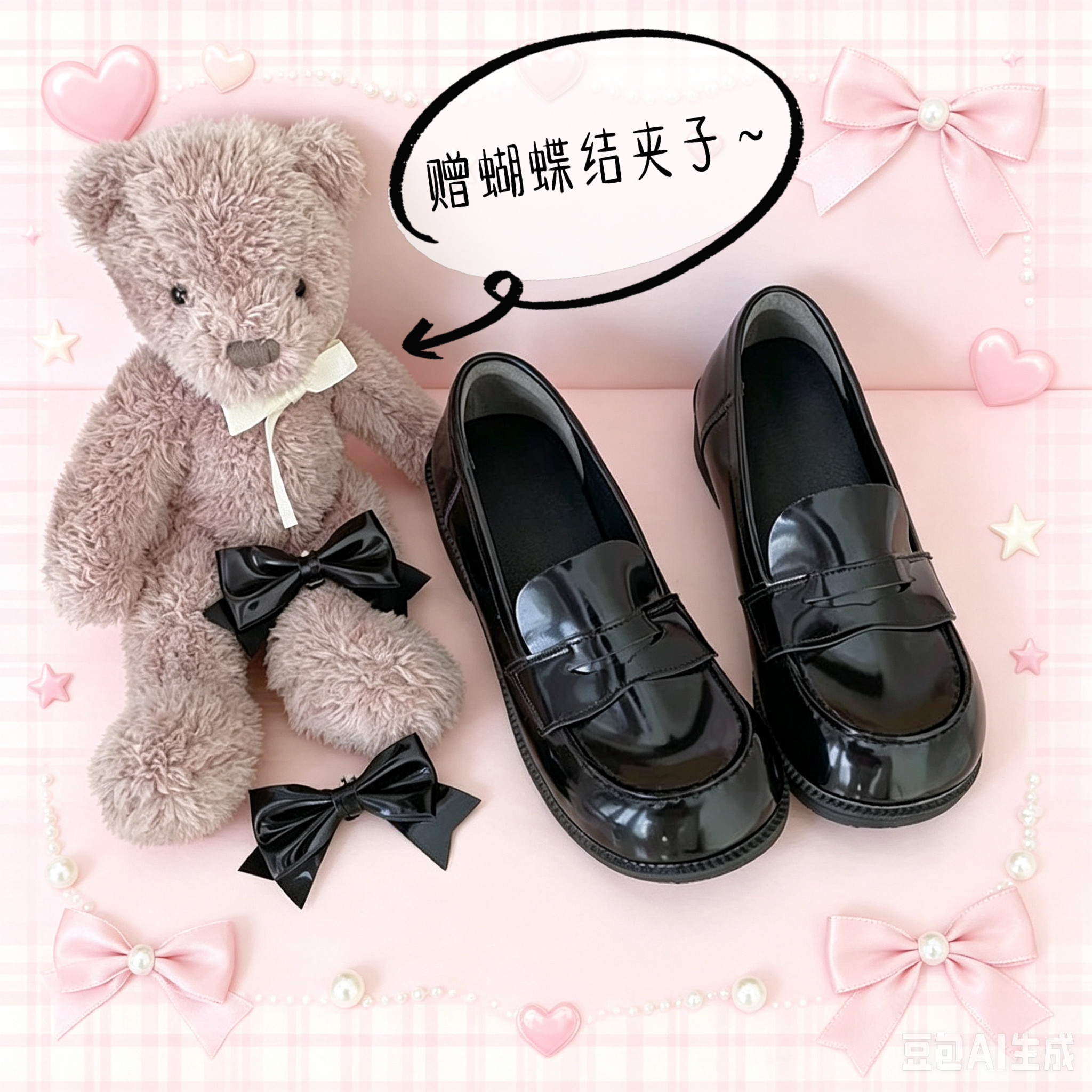 基础款制服鞋厚底蝴蝶结小皮鞋女百搭学院风乐福鞋2026新款jk鞋