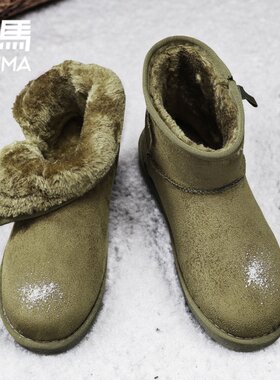 森马时尚雪地靴加绒加厚棉鞋