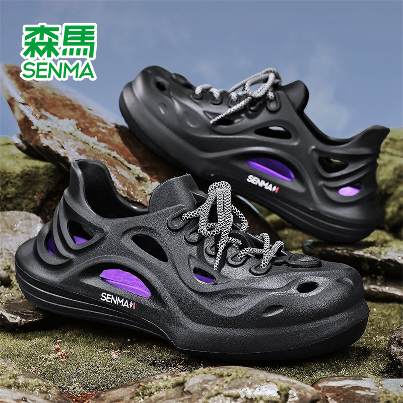 森马洞洞鞋男夏季外穿拖鞋2026新款沙滩凉拖男款防滑溯溪运动凉鞋