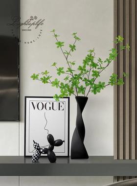 电视柜台面画极简艺术高级感家居客厅悬空入户门玄关绿植装饰摆件