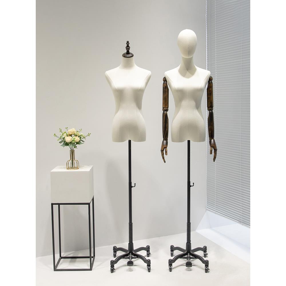 万向轮服装店婚纱模特展示架半身挂件手假人台橱窗人偶模特道具女