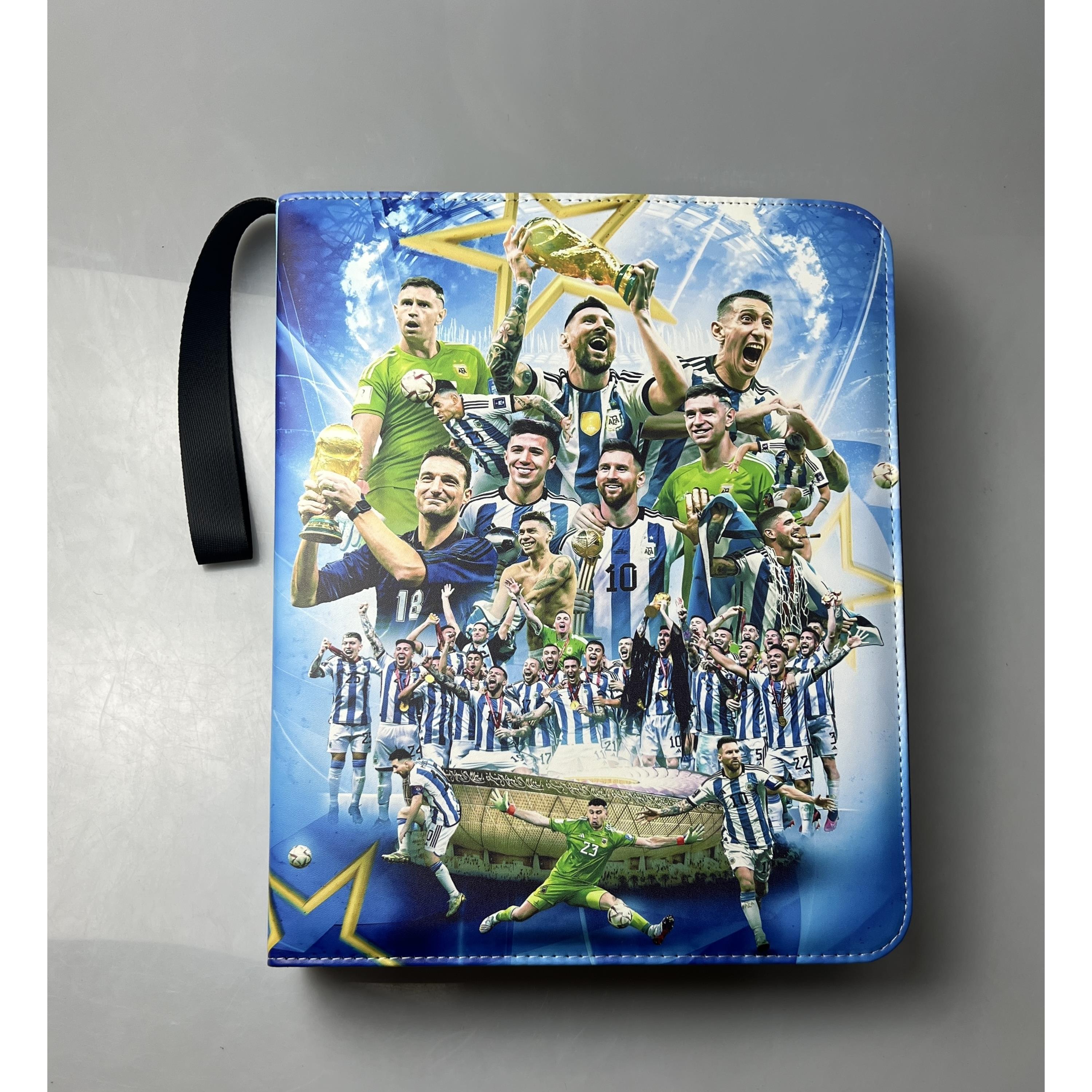 足球球星卡册C罗梅西世界杯帕尼尼卡片收藏册活页皮质卡包收纳盒