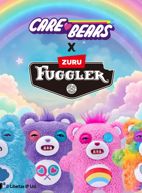 Fuggler官方正版萌牙怪兽之爱心熊联名系列丑萌搞怪潮玩公仔玩偶