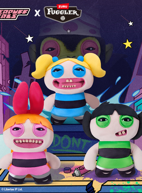 Fuggler官方正版萌牙怪兽飞天小女警毛绒玩偶丑萌搞怪潮玩具公仔