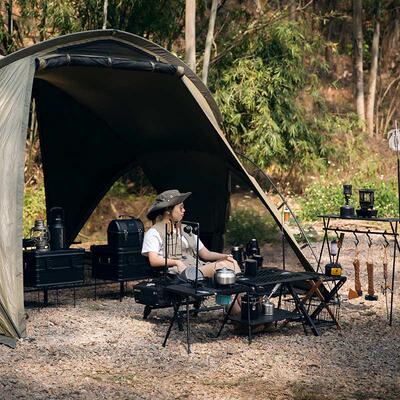 户外露营折叠小桌子便携式野炊igt多功能厨房铝合金桌椅全套装备
